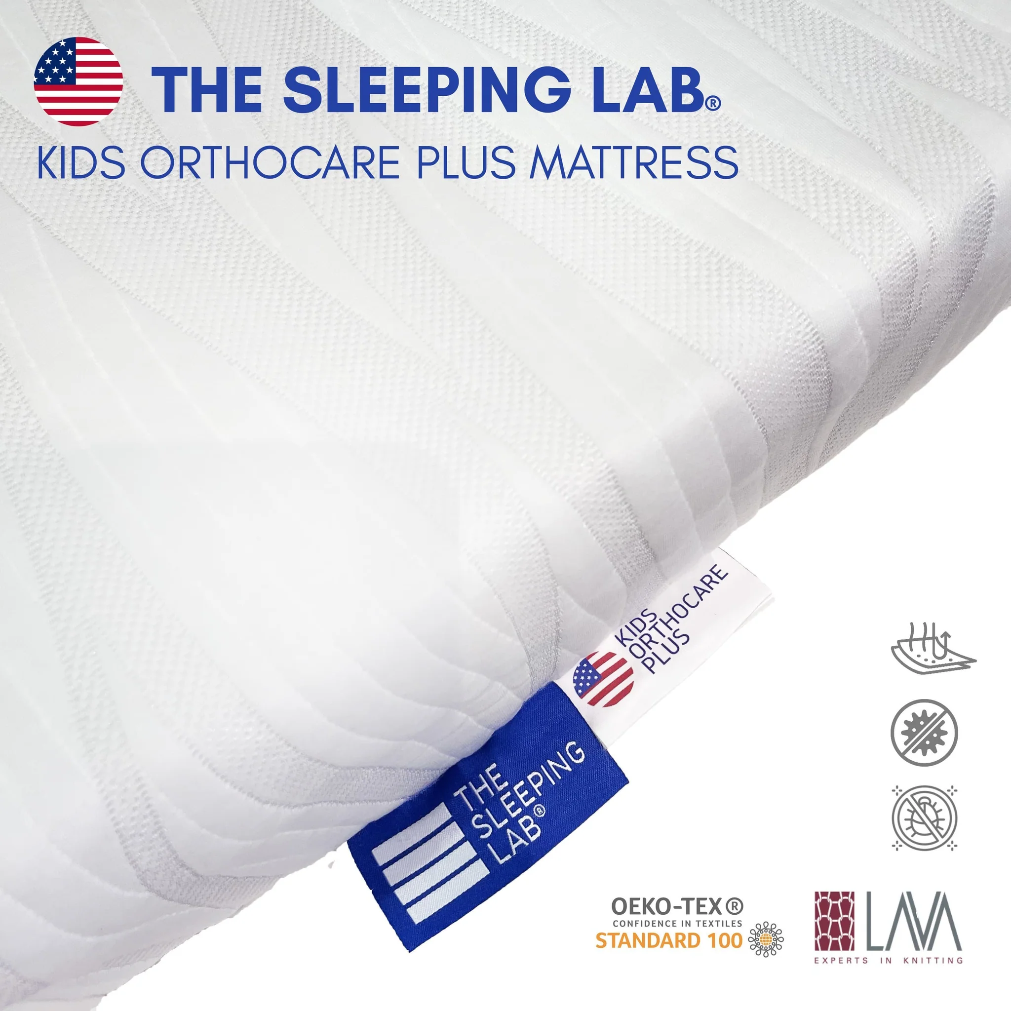 The Sleeping Lab OrthoCare Plus Kids Mattress (190x90x10cm) – Micro-Tencel, Firm, Cooling & Hypoallergenic